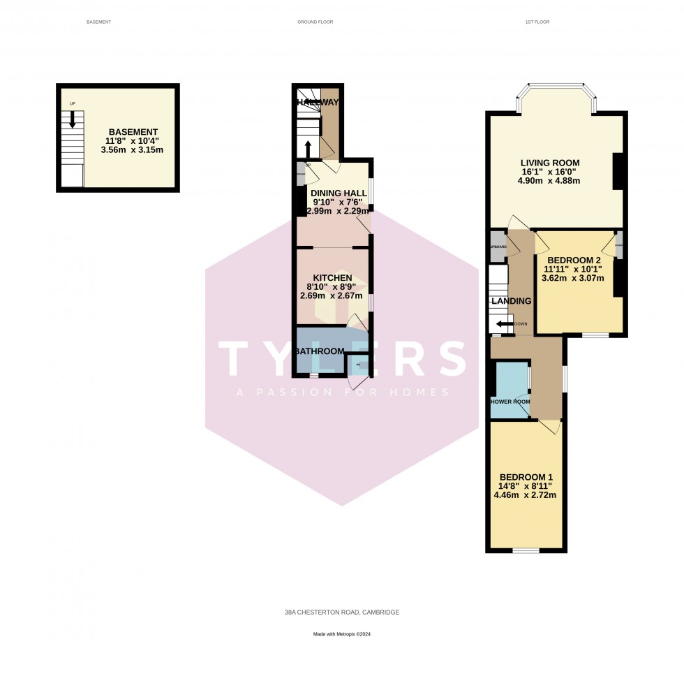 Floorplan for Chesterton Road, Cambridge