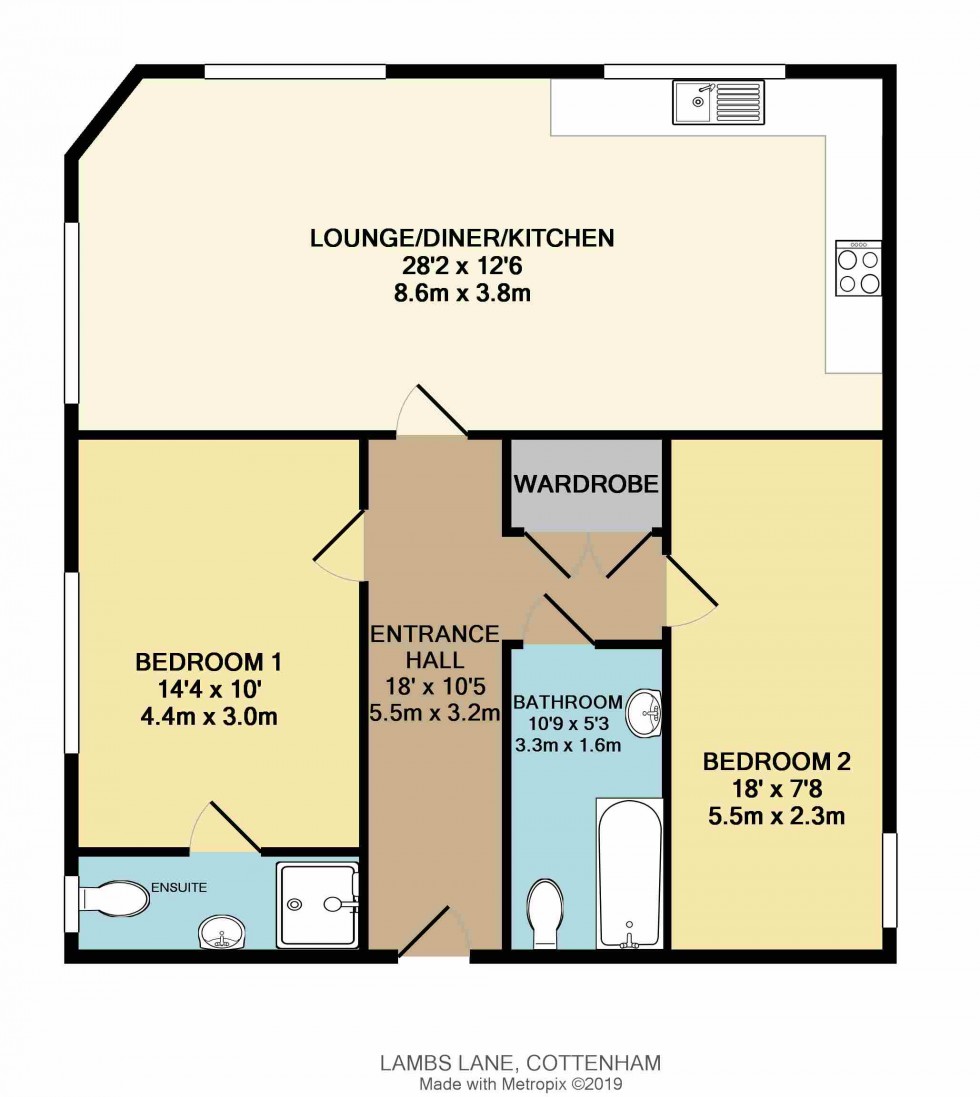 Floorplan for Cottenham, Cambridge, Cambridgeshire