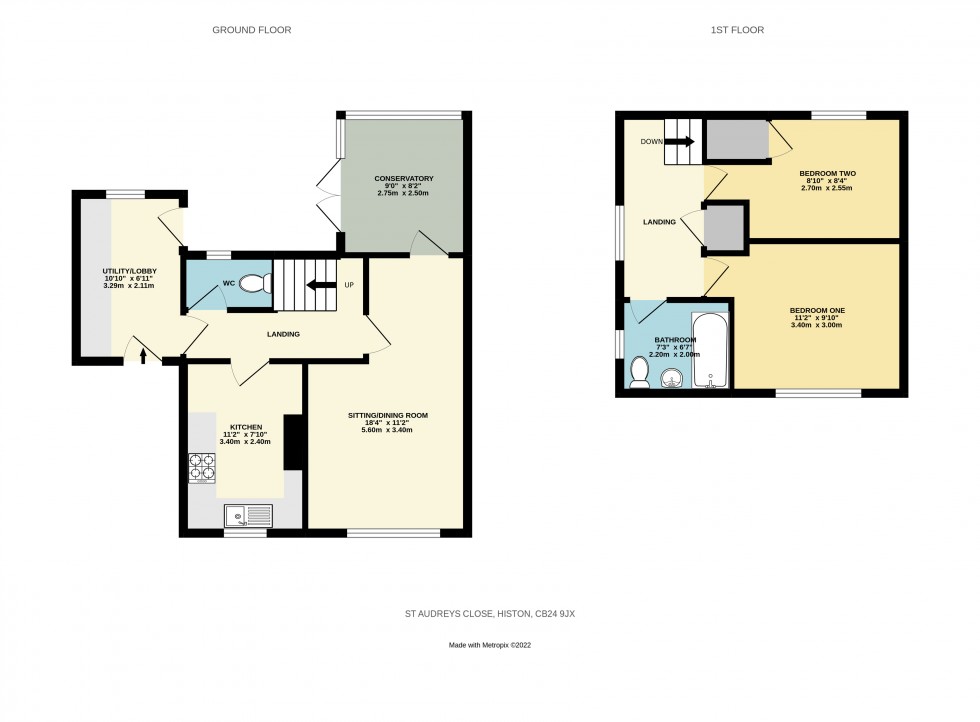 Floorplan for St Audreys Close, Histon