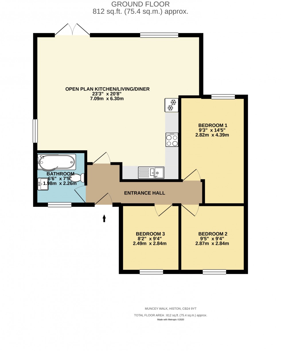 Floorplan for Muncey Walk, Histon