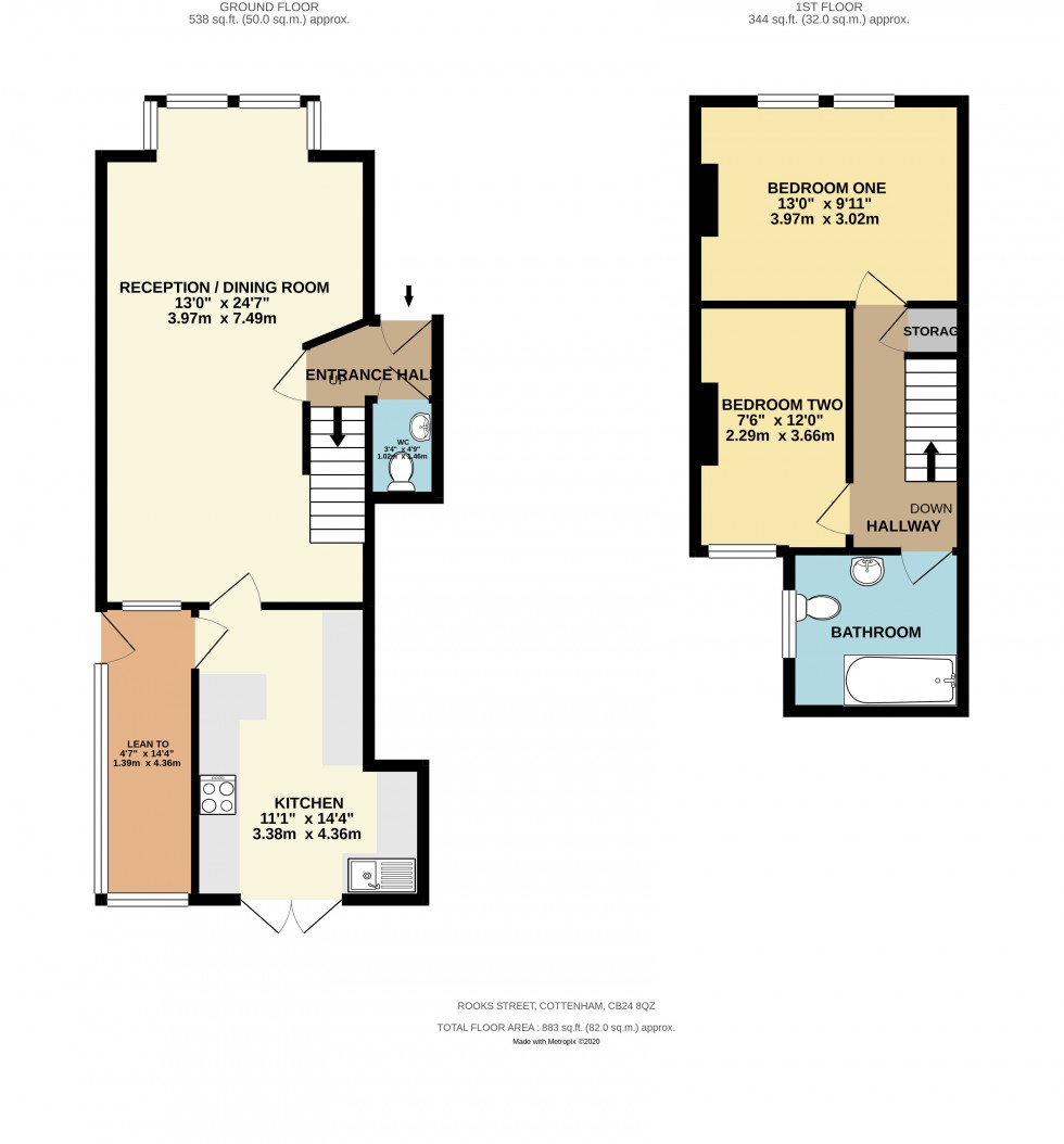 Floorplan for Cottenham, Cambridge