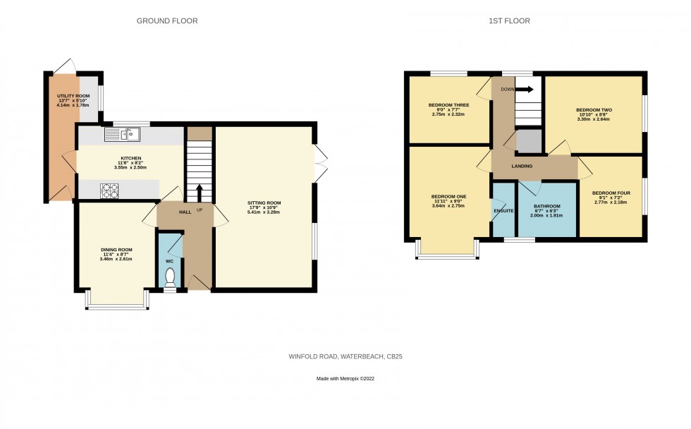 Floorplan for Winfold Road, Waterbeach, Cambridge