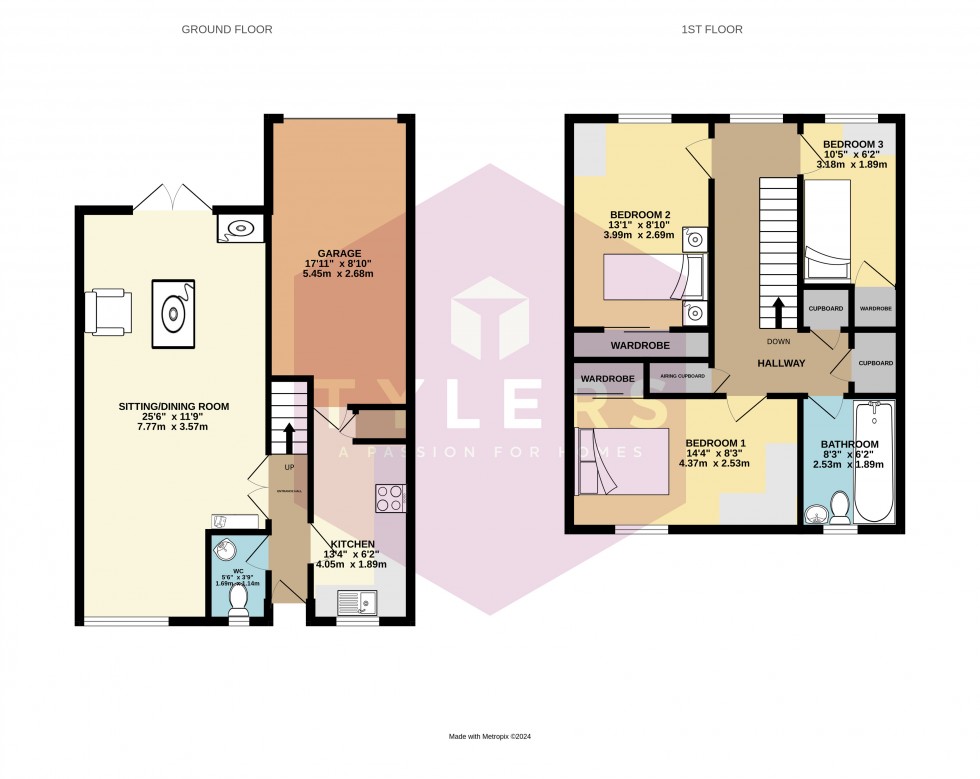 Floorplan for Cambridge, Cambridgeshire