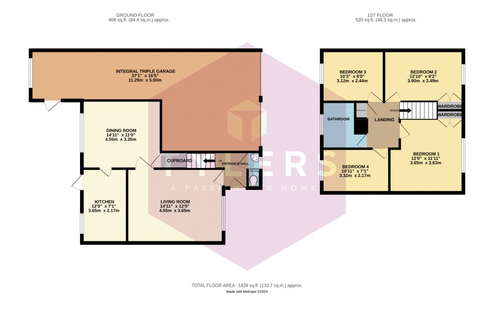 Floorplan for Harston, Cambridge, Cambridgeshire