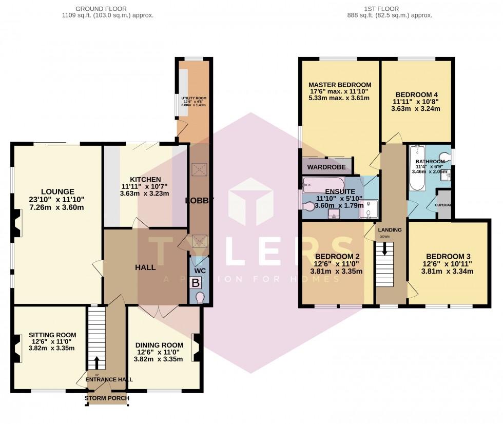 Floorplan for Cottenham, Cambridge, Cambridgeshire