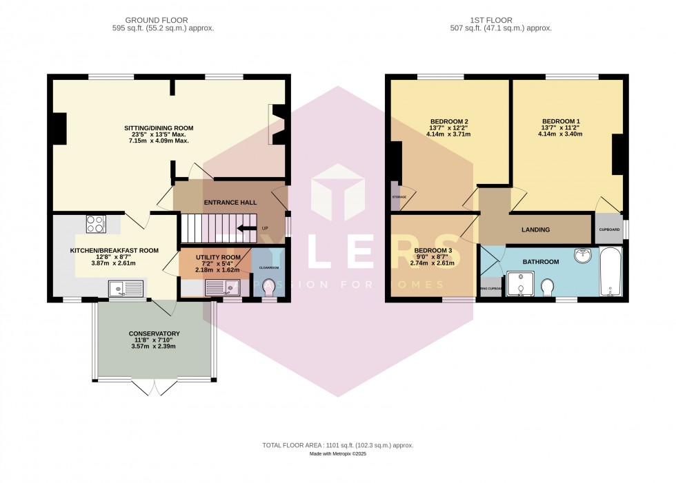 Floorplan for Girton, Cambridge, Cambridgeshire