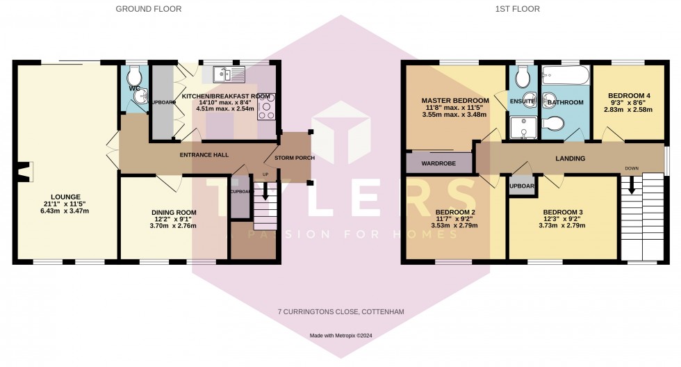 Floorplan for Cottenham, Cambridge, Cambridgeshire