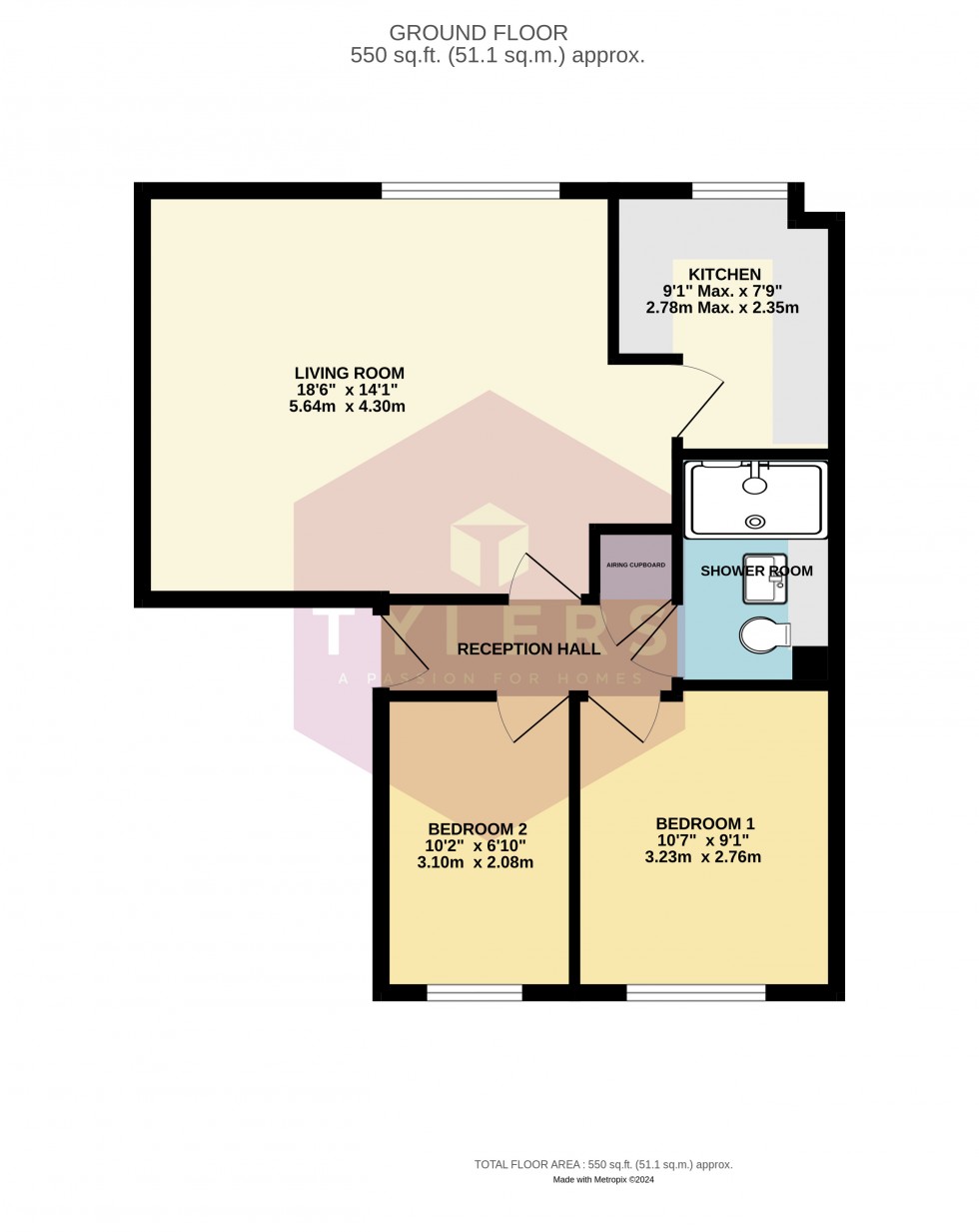 Floorplan for Cambridge, Cambridgeshire