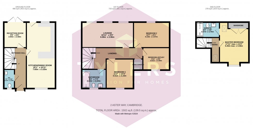 Floorplan for Cambridge, Cambridgeshire