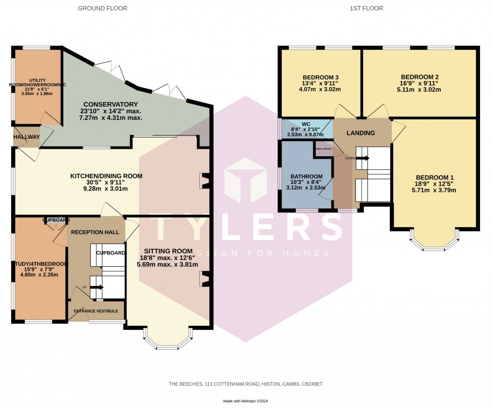 Floorplan for Histon, Cambridge, Cambridgeshire