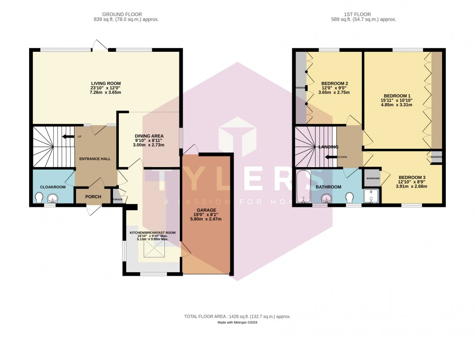 Floorplan for Impington, Cambridge, Cambridgeshire