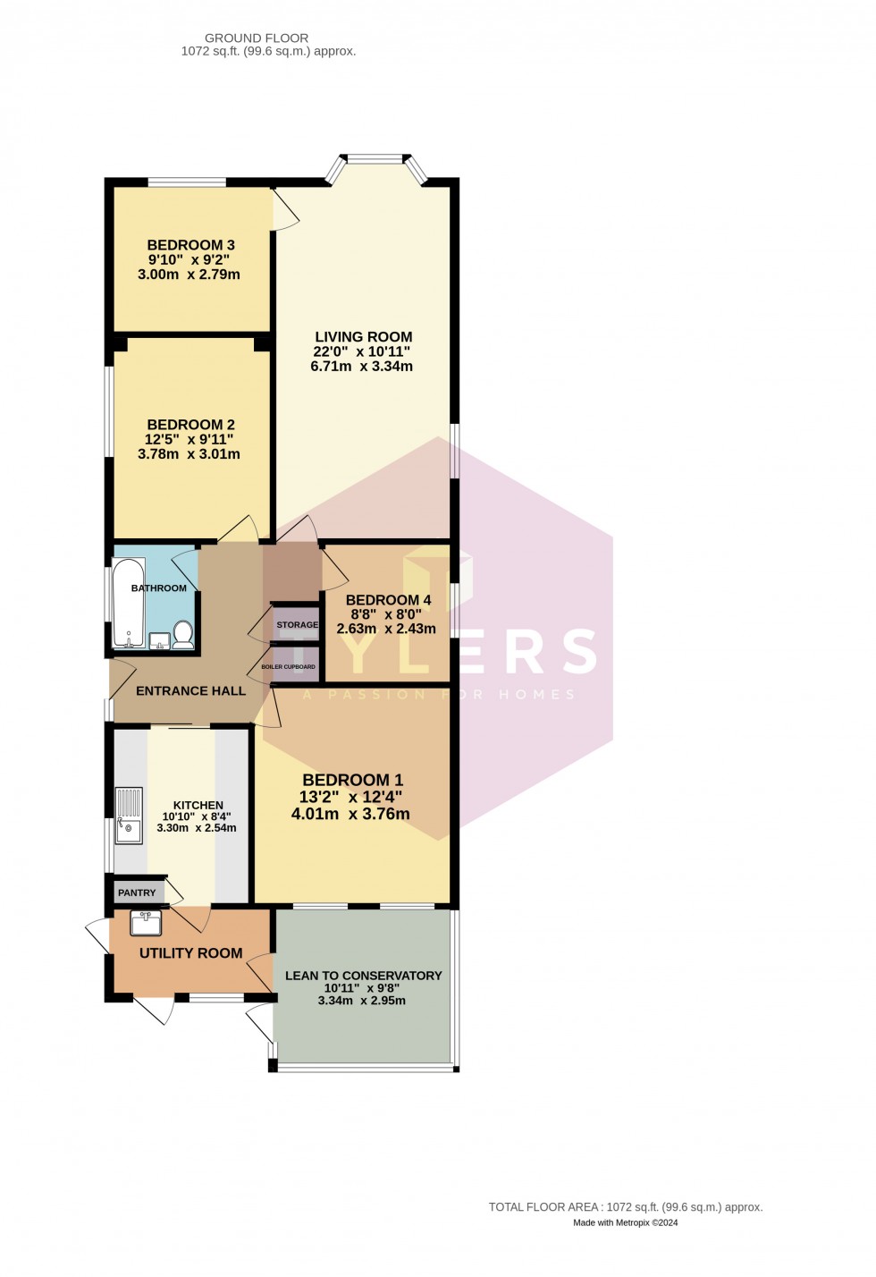 Floorplan for Oakington, Cambridge, Cambridgeshire