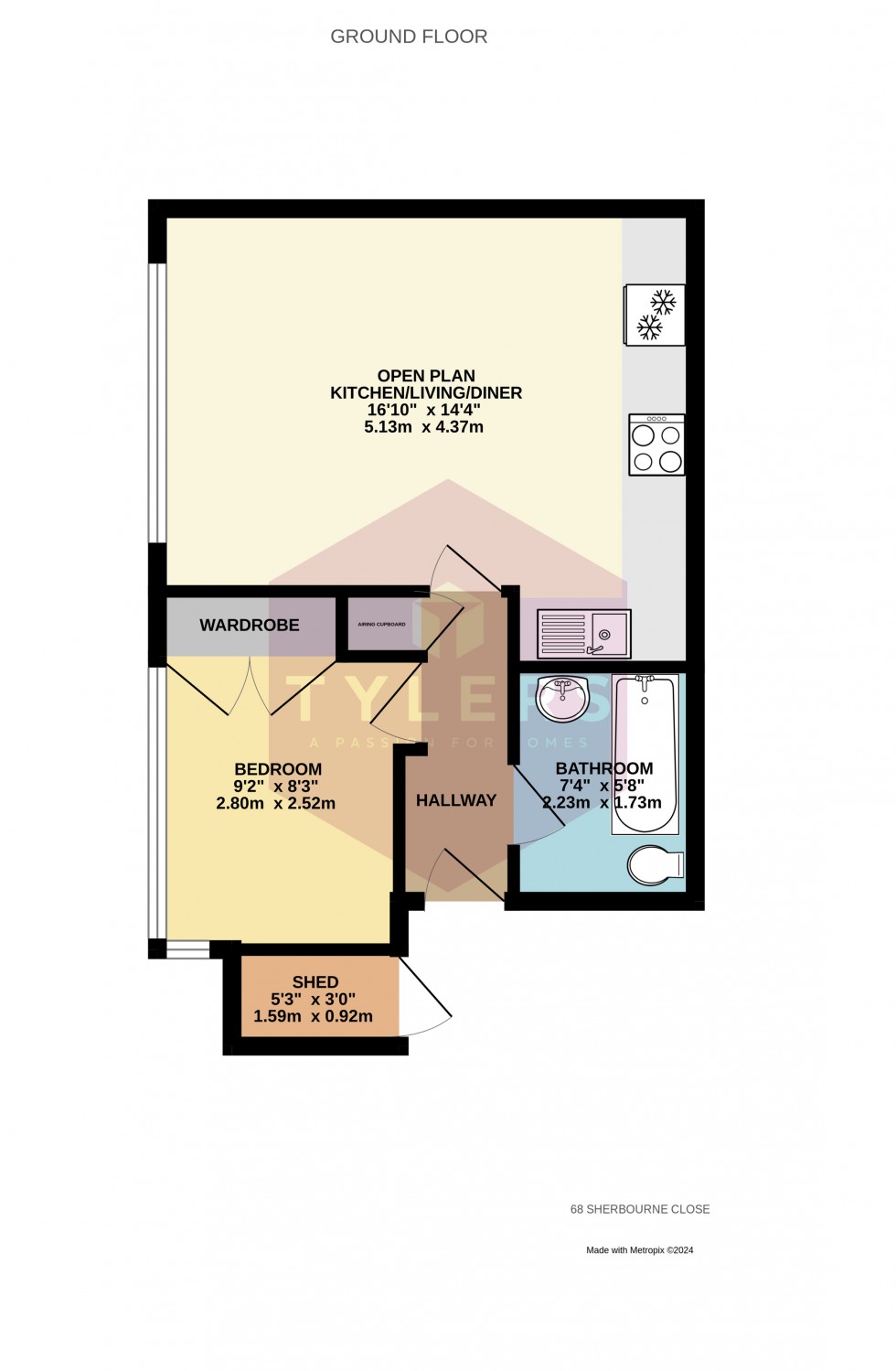 Floorplan for Cambridge, Cambridgeshire