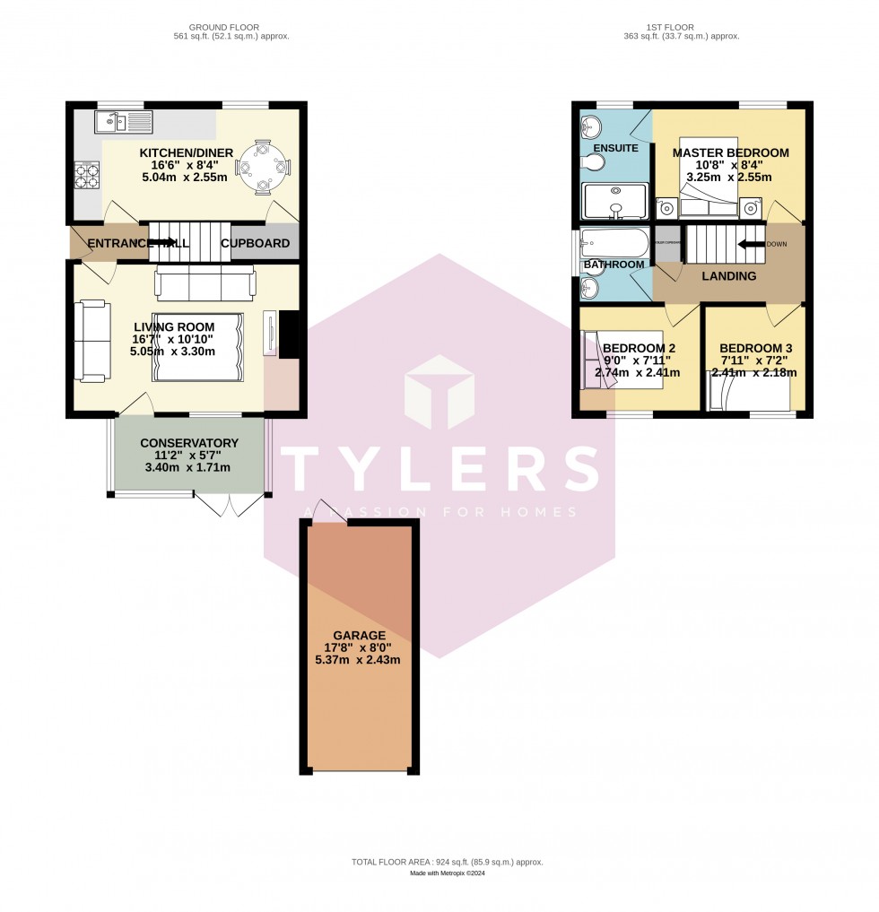 Floorplan for Over, Cambridge, Cambridgeshire