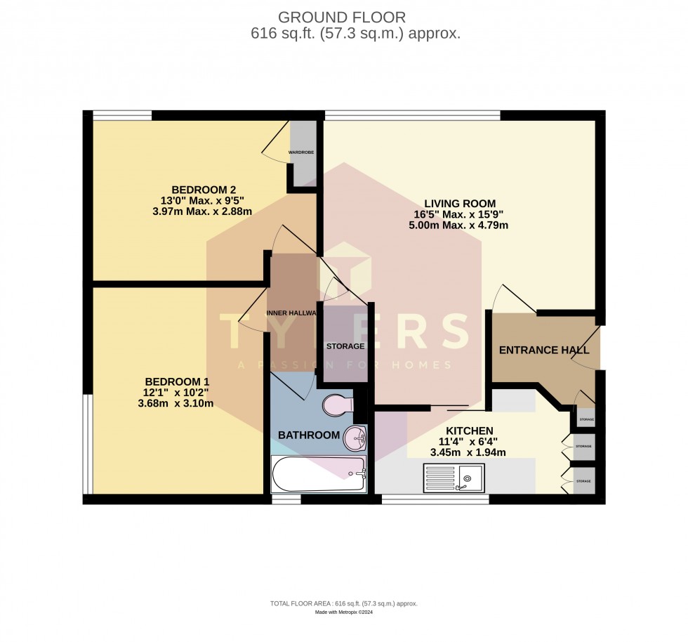 Floorplan for Cambridge, Cambridgeshire