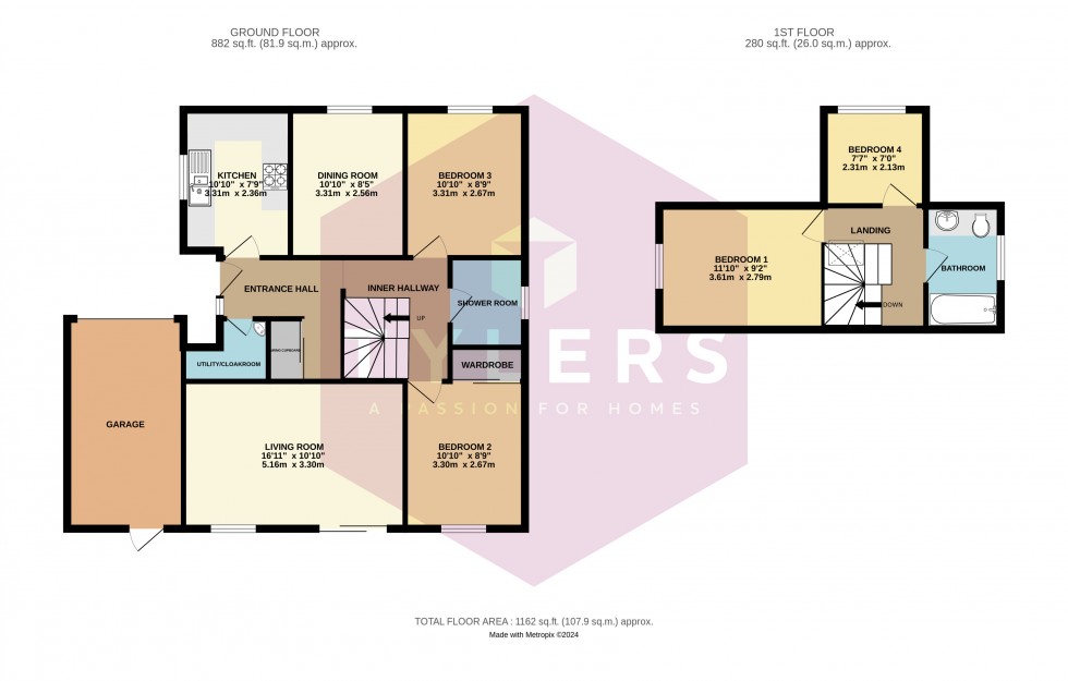 Floorplan for Impington, Cambridge, Cambridgeshire