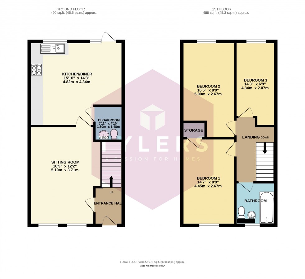 Floorplan for Cottenham, Cambridge, Cambridgeshire