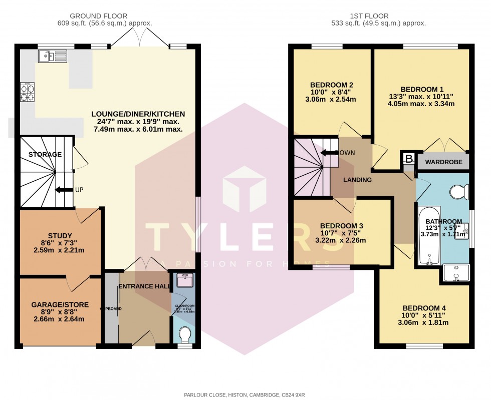 Floorplan for Histon, Cambridge, Cambridgeshire