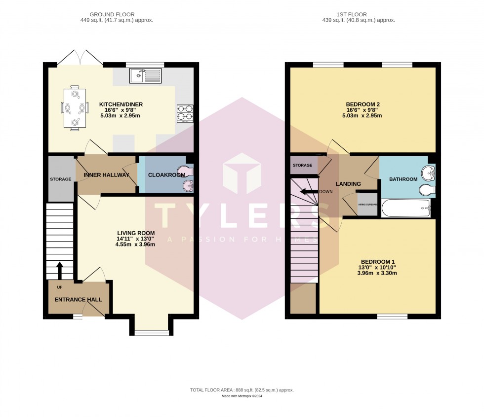 Floorplan for Trumpington, Cambridge, Cambridgeshire