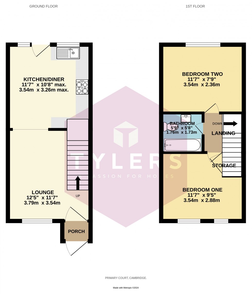 Floorplan for Cambridge, Cambridgeshire