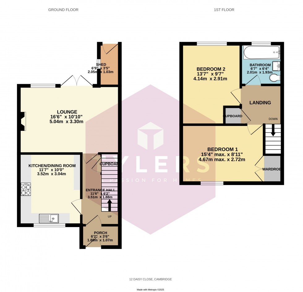 Floorplan for Cambridge, Cambridgeshire