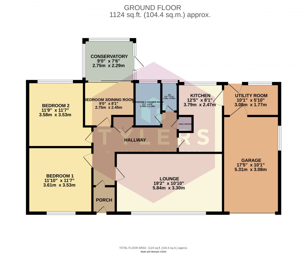 Floorplan for Wickhambrook, Newmarket, Suffolk