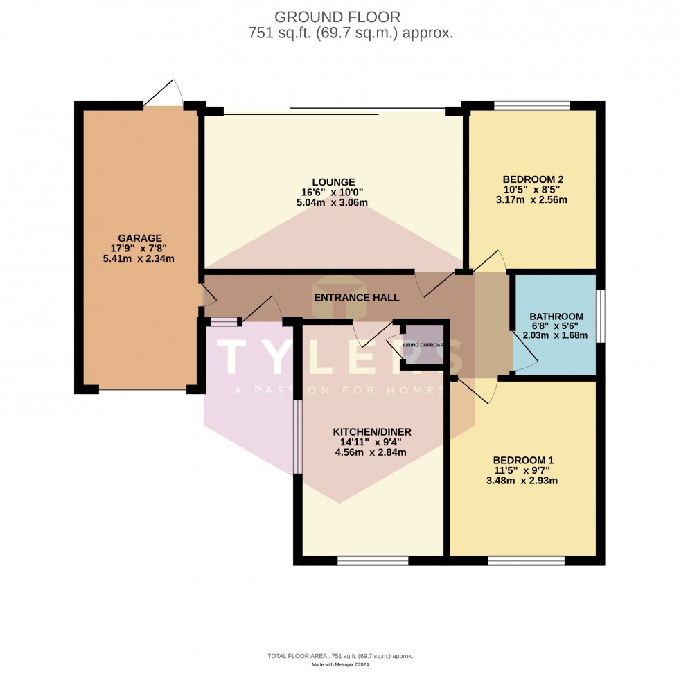 Floorplan for Stetchworth, Newmarket, Cambridgeshire