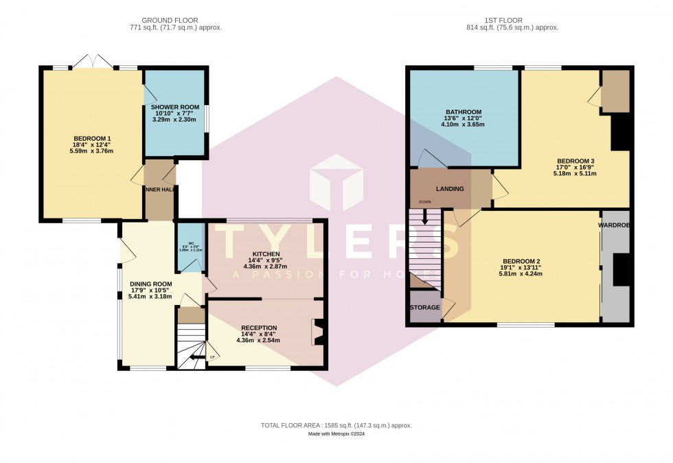 Floorplan for Swaffham Bulbeck, Cambridge, Cambridgeshire