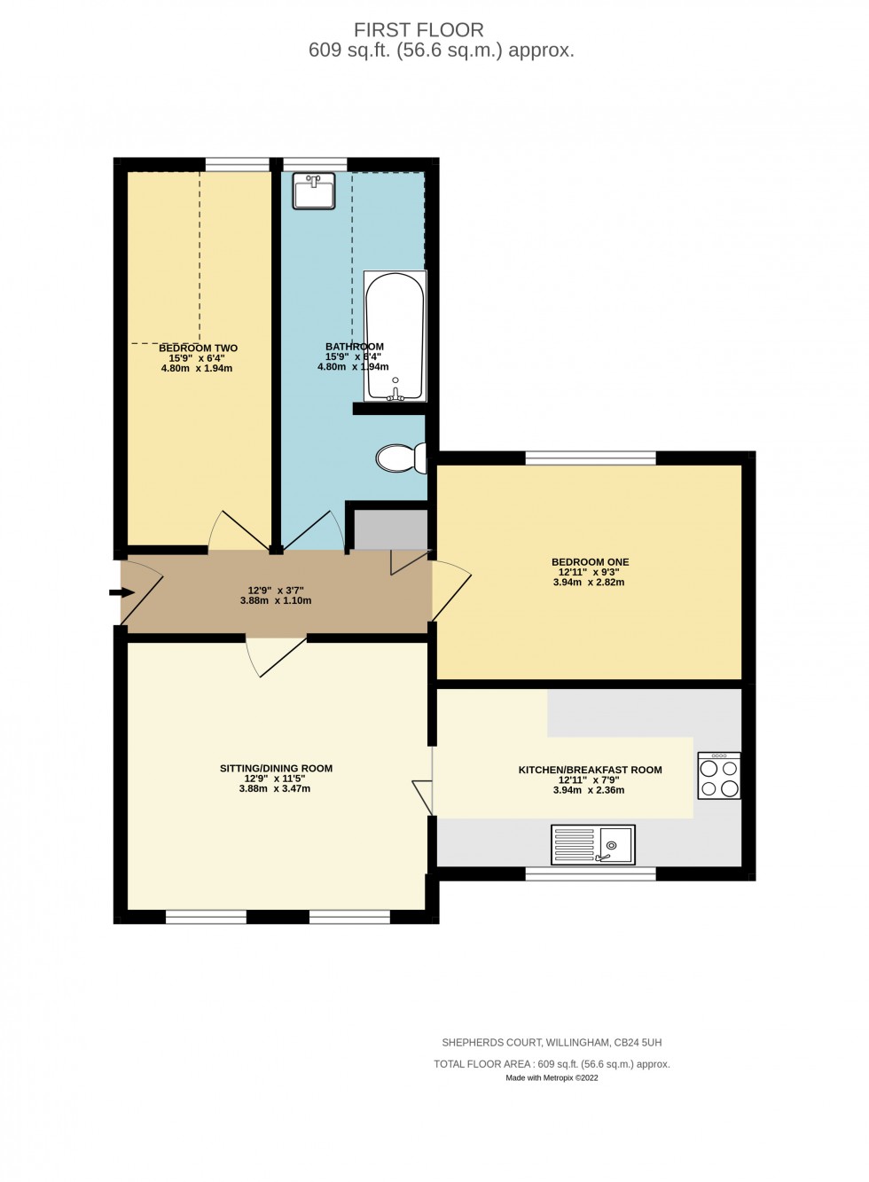 Floorplan for Willingham, Cambridge