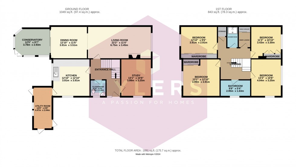 Floorplan for Willingham, Cambridge, Cambridgeshire