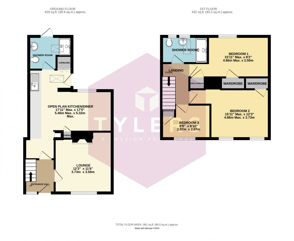 Floorplan for Cambridge, Cambridgeshire