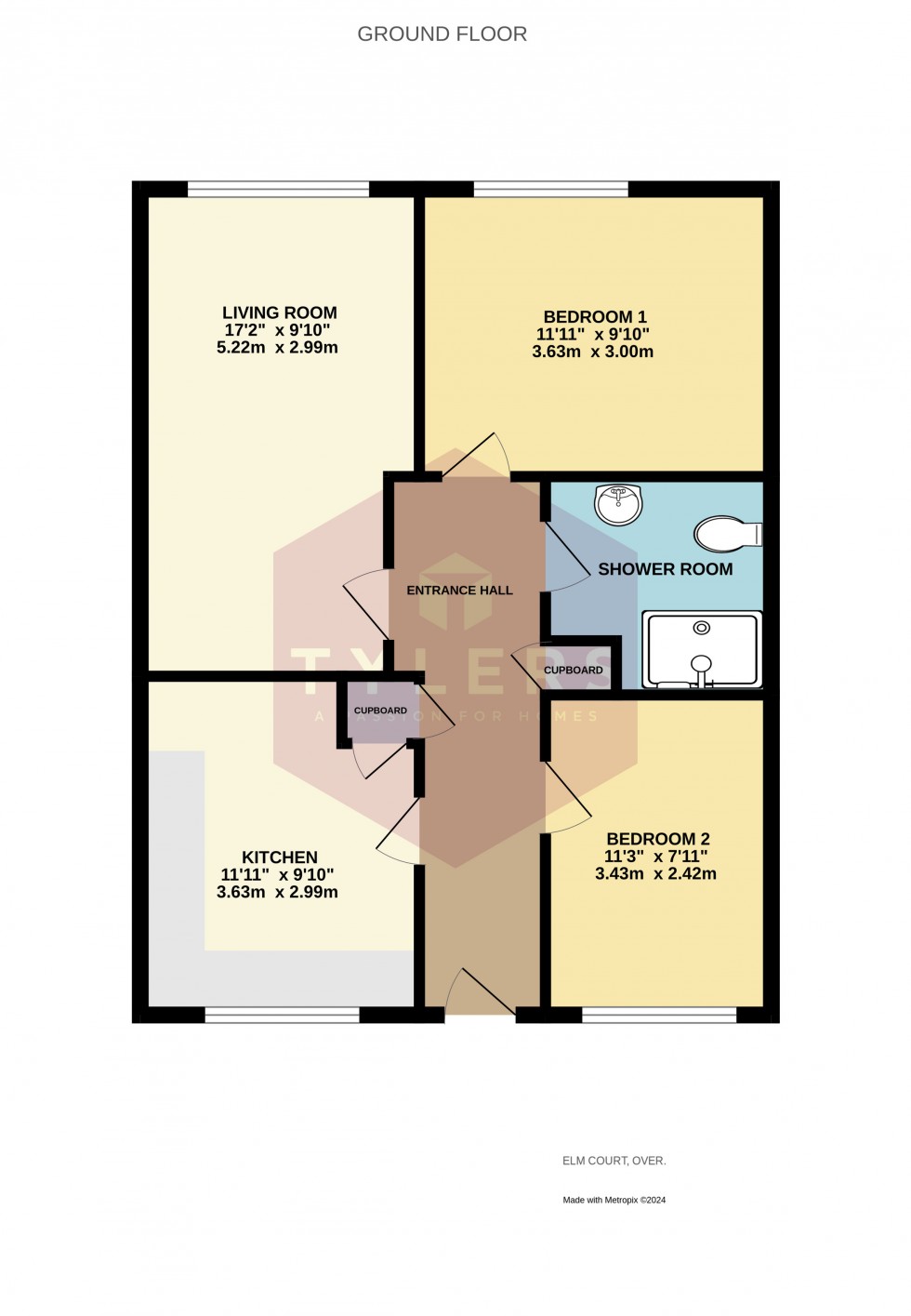 Floorplan for Over, Cambridge, Cambridgeshire