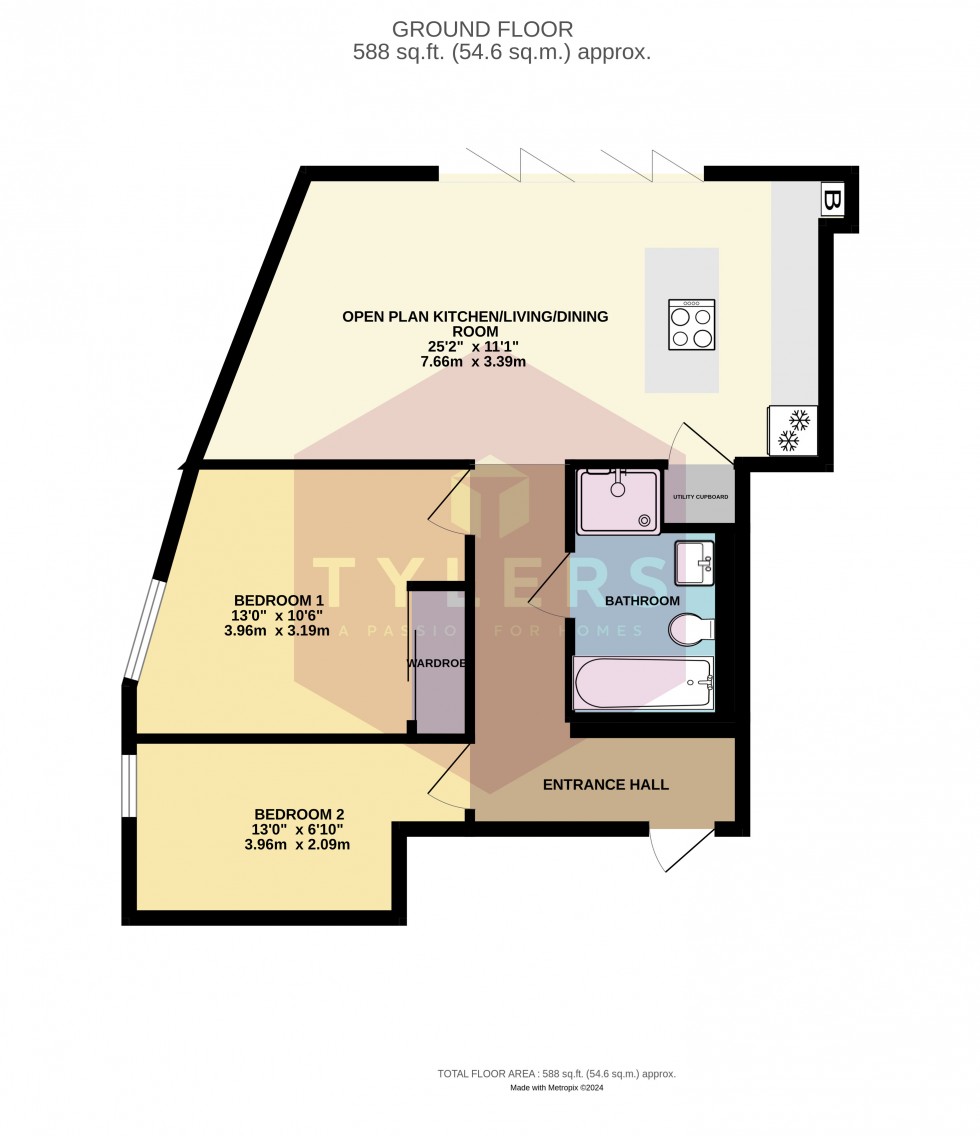 Floorplan for Cherry Hinton, Cambridge, Cambridgeshire